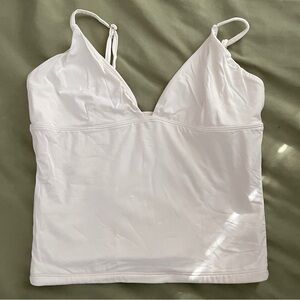 Suuksess White V-Neck Tank Top